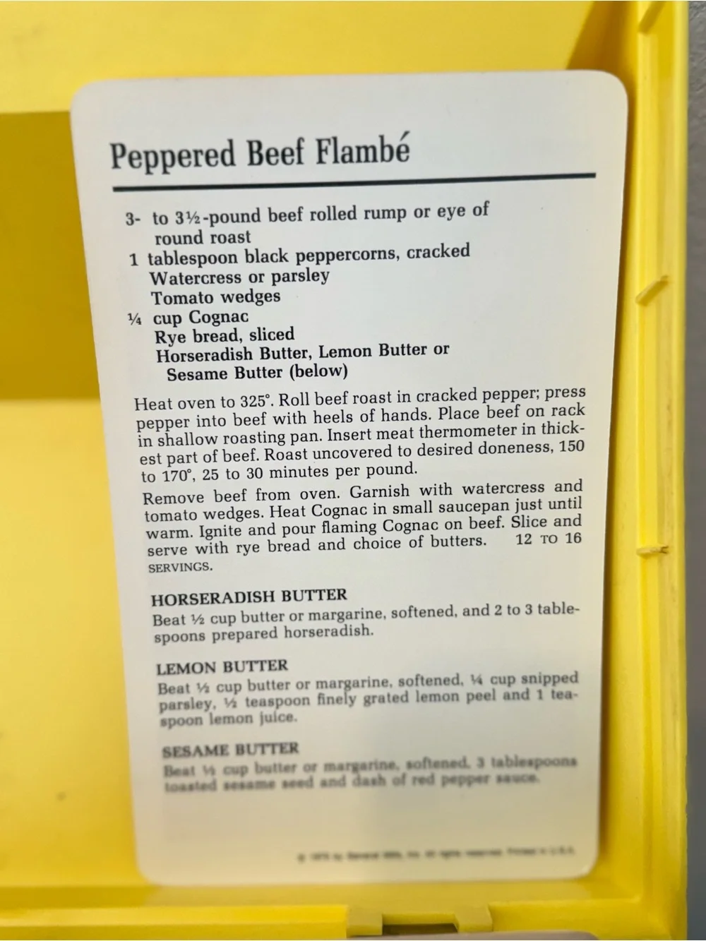 Vintage Betty Crocker Step by Step Recipe Card Collection in Yellow Box